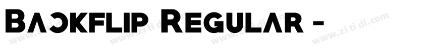Backflip Regular字体转换